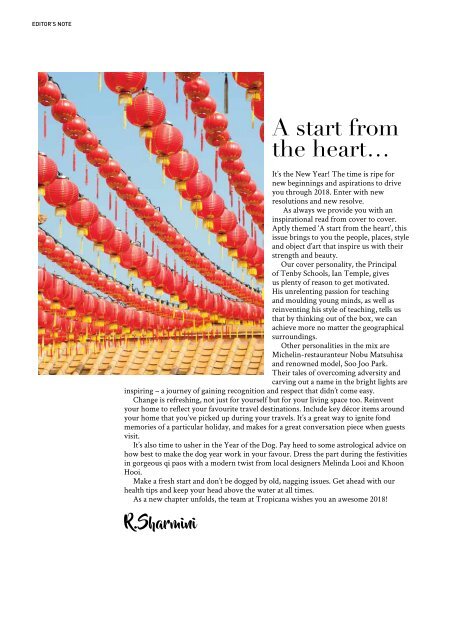 Tropicana Jan-Feb 2018 #116 A Start from the Heart