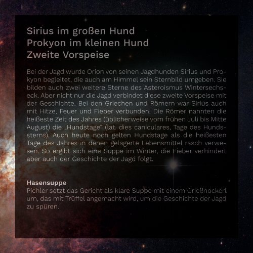 Kulinarische Begegnungen mit dem Universum