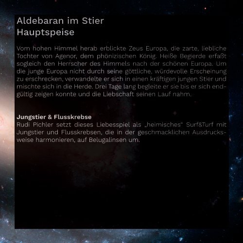 Kulinarische Begegnungen mit dem Universum