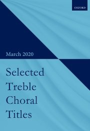 March 2020 Treble Choir perusals