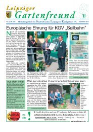 Gartenfreund - Stadtverband Leipzig der Kleingärtner eV