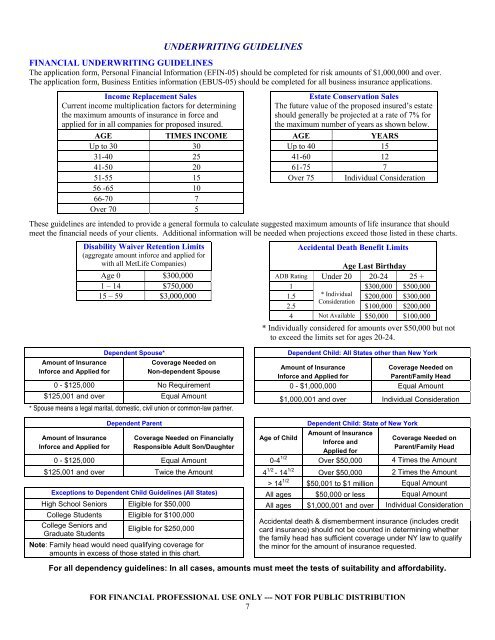 The Life Underwriting Guide - Pilot Insurance Center