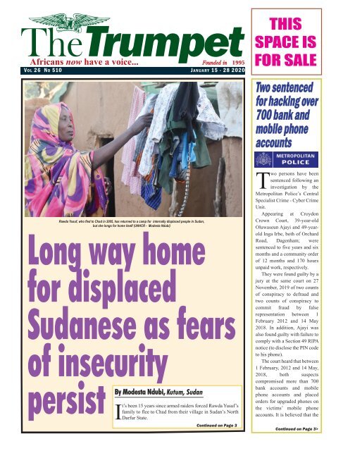 The Trumpet Newspaper Issue 510 (January 15 - 28 2020)