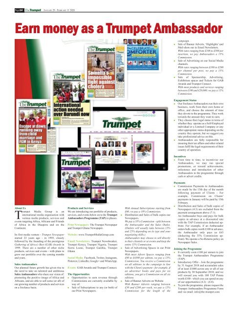 The Trumpet Newspaper Issue 511 (January 29 - February 11 2020)