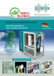 100% ölfreie - RENNER-Kompressoren