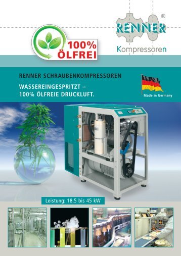 100% ölfreie - RENNER-Kompressoren