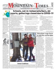 Mountain Times: Volume 49, Number 12- March 18-24, 2020
