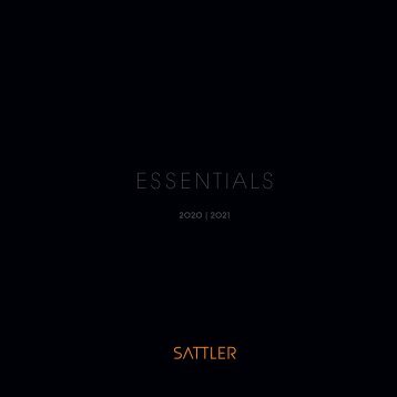Sattler Catalog ESSENTIALS 2020
