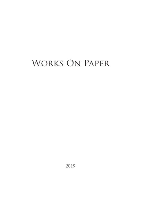 XV - Works On Paper - Marty de Cambiaire (English)