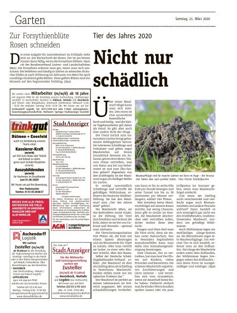 Stadtanzeiger Extra kw 12