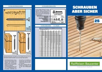 Tipps und Tricks Schrauben (PDF, 1.9 MB) - Raiffeisen Baucenter