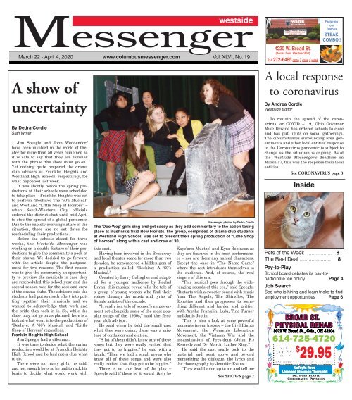 Westside Messenger - March 22nd, 2020
