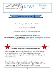 March 2020 FRC Member Newsletter