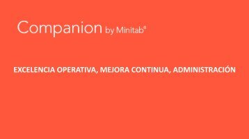 Companion by Minitab. Mejores proyectos de Mejora Continua