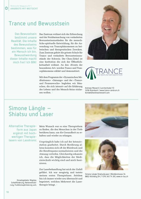 Weitsicht-Magazin No. 1 / Frühling 2019