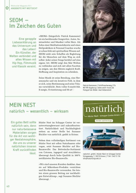 Weitsicht-Magazin No. 1 / Frühling 2019