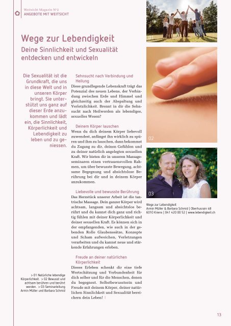 Weitsicht-Magazin Ausgabe No. 2 / Herbst 2019