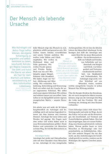 Weitsicht-Magazin Ausgabe No. 2 / Herbst 2019