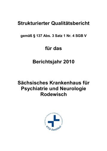 aktuellen Qualitätsbericht - Sächsisches Krankenhaus Rodewisch ...