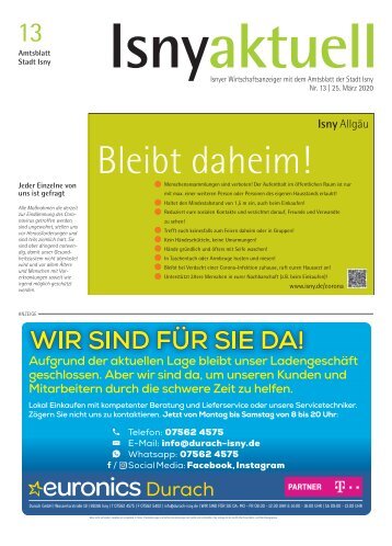 Isny Aktuell 25.03.2020