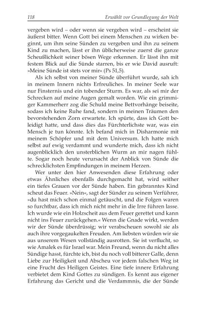 Spurgeon: Erwählt vor Grundlegung der Welt