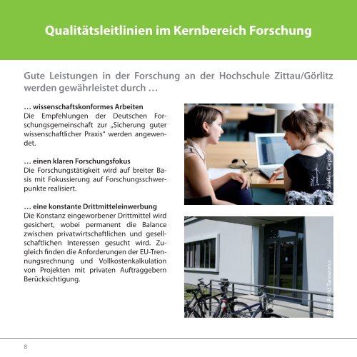 Qualitätsverständnis der Hochschule Zittau/Görlitz
