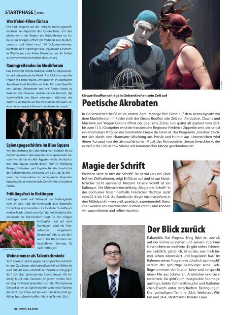 04_2020 HEINZ Magazin Bochum, Herne, Witten