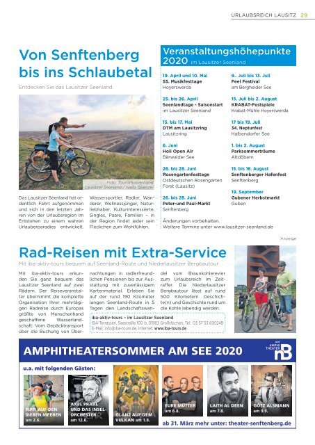 Urlaubsreich Lausitz  Frühjahr/Sommer 2020