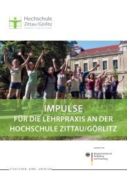 Impulse für die Lehrpraxis an der Hochschule Zittau/Görlitz