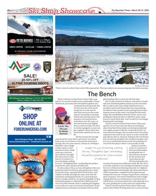 Mountain Times Volume 49, Number 13: March 25-31, 2020