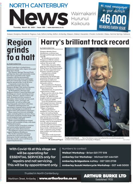 North Canterbury News: March 26, 2020