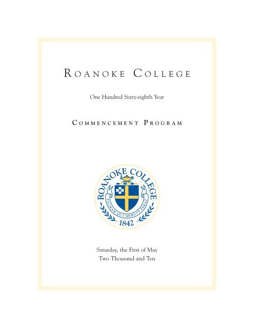 Bachelor Of Arts Roanoke College
