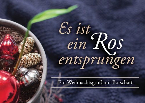 Es ist ein Ros entsprungen – Grußheft zu Weihnachten