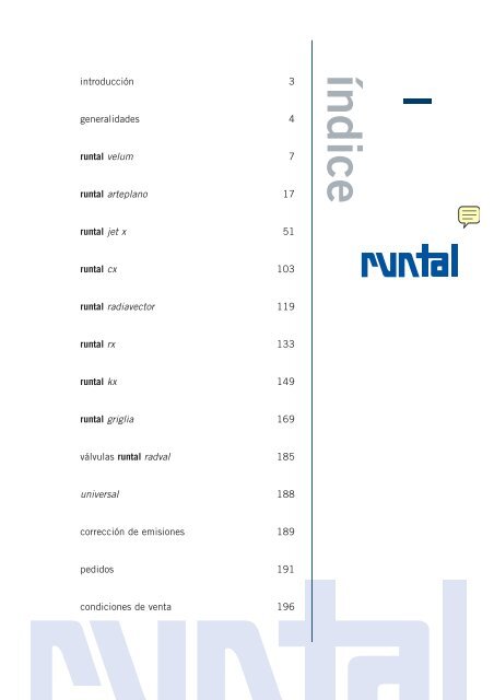 Runtal - Tarifa - 2019 - General