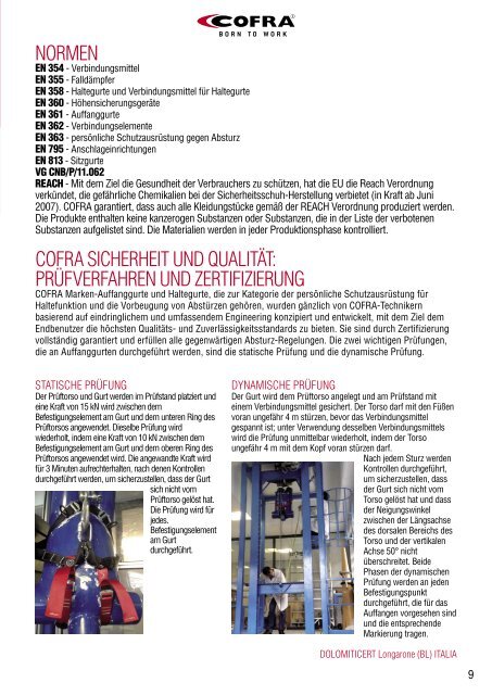 K3S COFRA FALL PROTECTION 2020