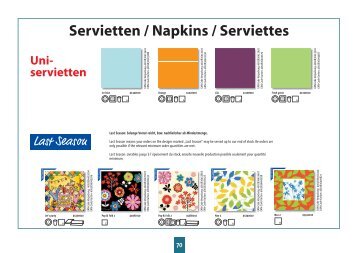 Servietten / Napkins / Serviettes