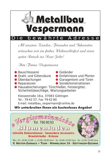 Nachrichtenblatt Dez. 2007 - Werbegemeinschaft Geismar ...