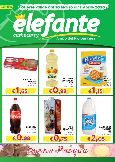 Volantino Elefante Cash&Carry dal 30 Marzo al 12 Aprile