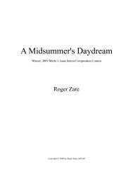 Zare - A Midsummer's Daydream score