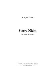 Zare - Starry Night for string orchestra - Full Score