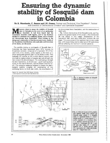 Ensuring the dynamic stability of Sesquilé dam in Colombia, 1990