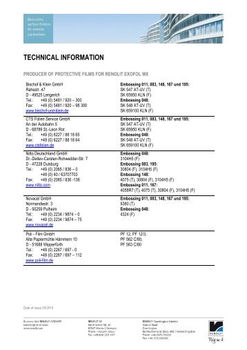 RENOLIT EXOFOL_MX_Schutzfolien_englisch