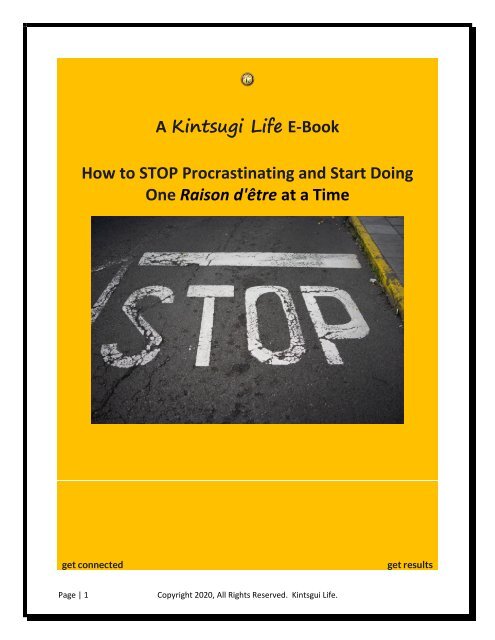 EBook_How to Stop Procrastinating and Start Doing.One Raison d&#039;être at a Time_22July2020