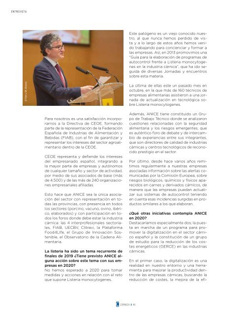 Revista Cárnica [C de Comunicación] - Número 406. Noviembre-Diciembre 2019