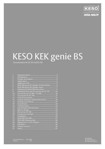 011 KESO KEK Genie BS - ASSA ABLOY (Switzerland) AG