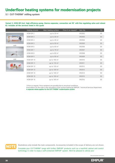 Pricelist 2021/2022