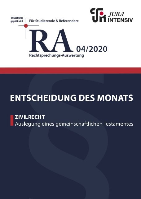 RA 04/2020 - Entscheidung des Monats