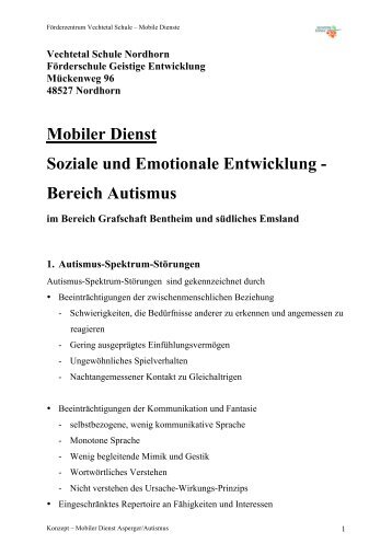 Mobiler Dienst Soziale und Emotionale Entwicklung - Vechtetalschule