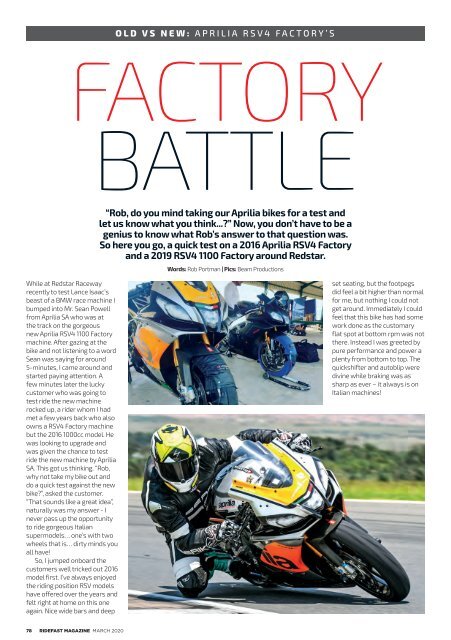 RideFast Magazine March 2020