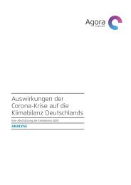 AGORA_Auswirkungen der Corona-Krise auf die Klimabilanz Deutschlands